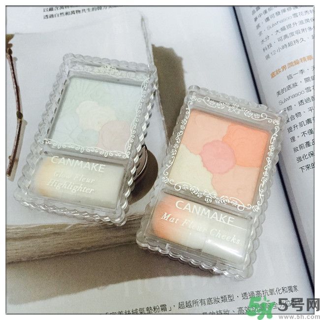 canmake花瓣腮紅色號(hào)對(duì)比圖？canmake五色花瓣腮紅試色