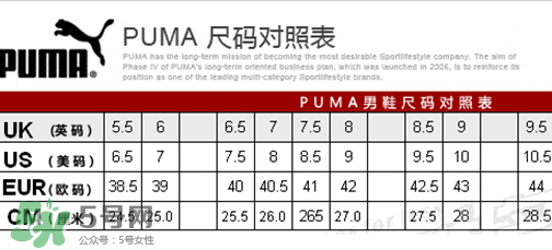 puma襪子鞋尺碼怎么選？彪馬襪套鞋尺碼對照表