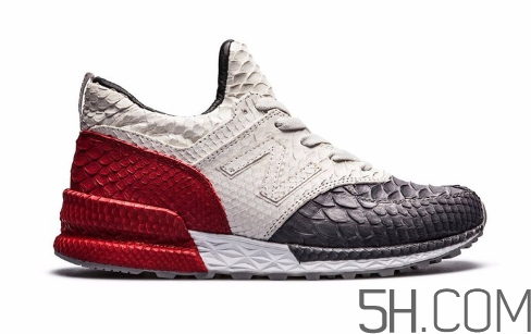 new balance 574 sport蟒蛇皮定制款實物什么樣？