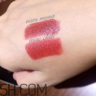 nars mona和mac chili顏色一樣嗎？nars mona和chili試色對比