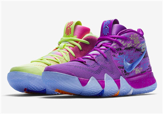 nike kyrie 4 multi color鴛鴦配色實物諜照什么樣？