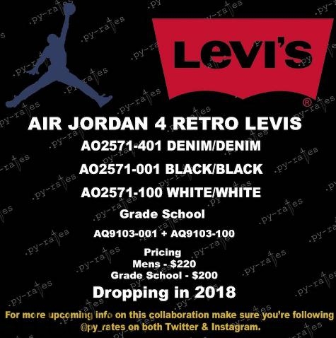 levis與air jordan 4聯(lián)名款實(shí)物什么樣_多少錢？
