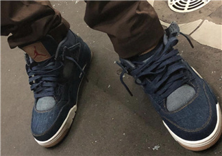 levis與air jordan 4聯(lián)名款實物什么樣_多少錢？