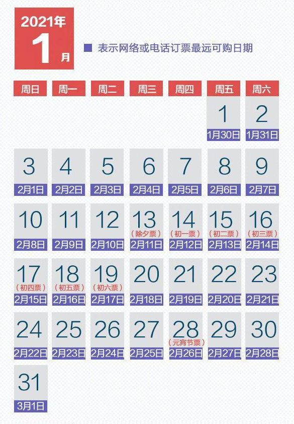 2021春運(yùn)搶票開始 春運(yùn)什么時候開始搶票